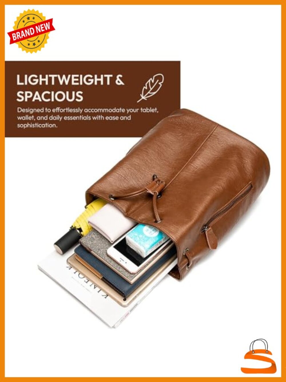 Vegan Leather Backpack Purse With Rfid Security Pocket And Hidden Magnetic Flap View 4